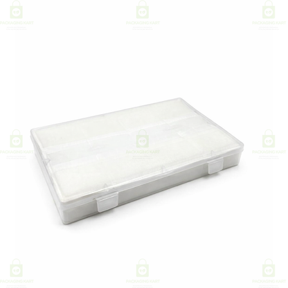 Durable Jewellery Plastic Storage Box with Soft White Cushion Cotton Lining for Protection