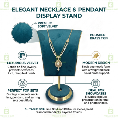 Premium Quality Velvet Jewellery Display Bust for Chains & Necklaces
