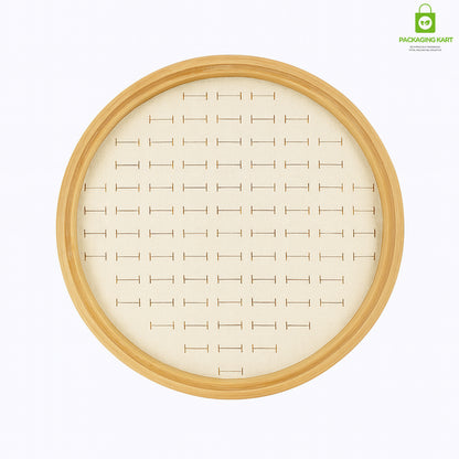 Elegant Cream Ring Jewellery Fancy Tray for Shops
