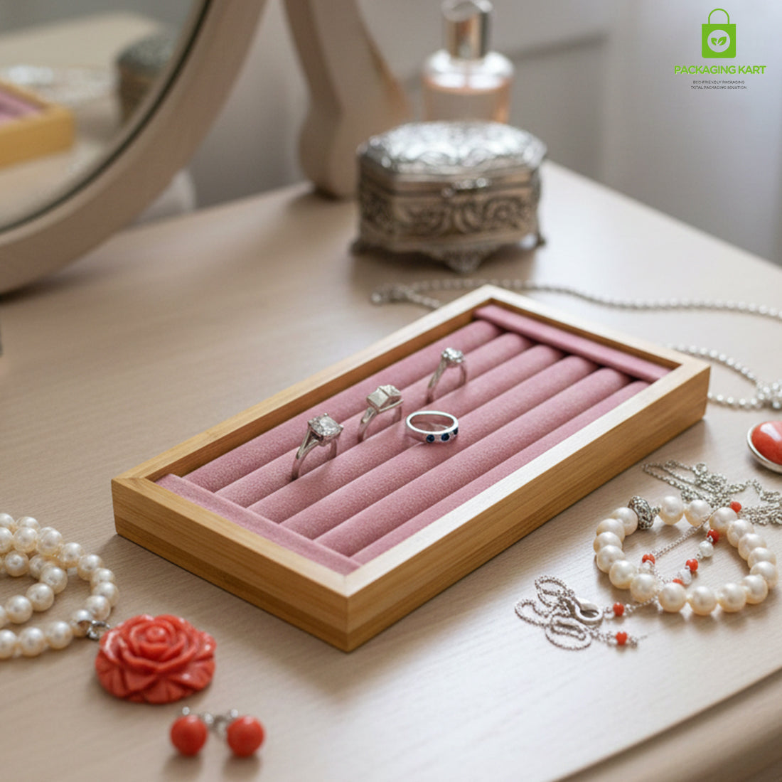 Premium Kada and Bracelet Tray – Velvet Jewellery Organizer