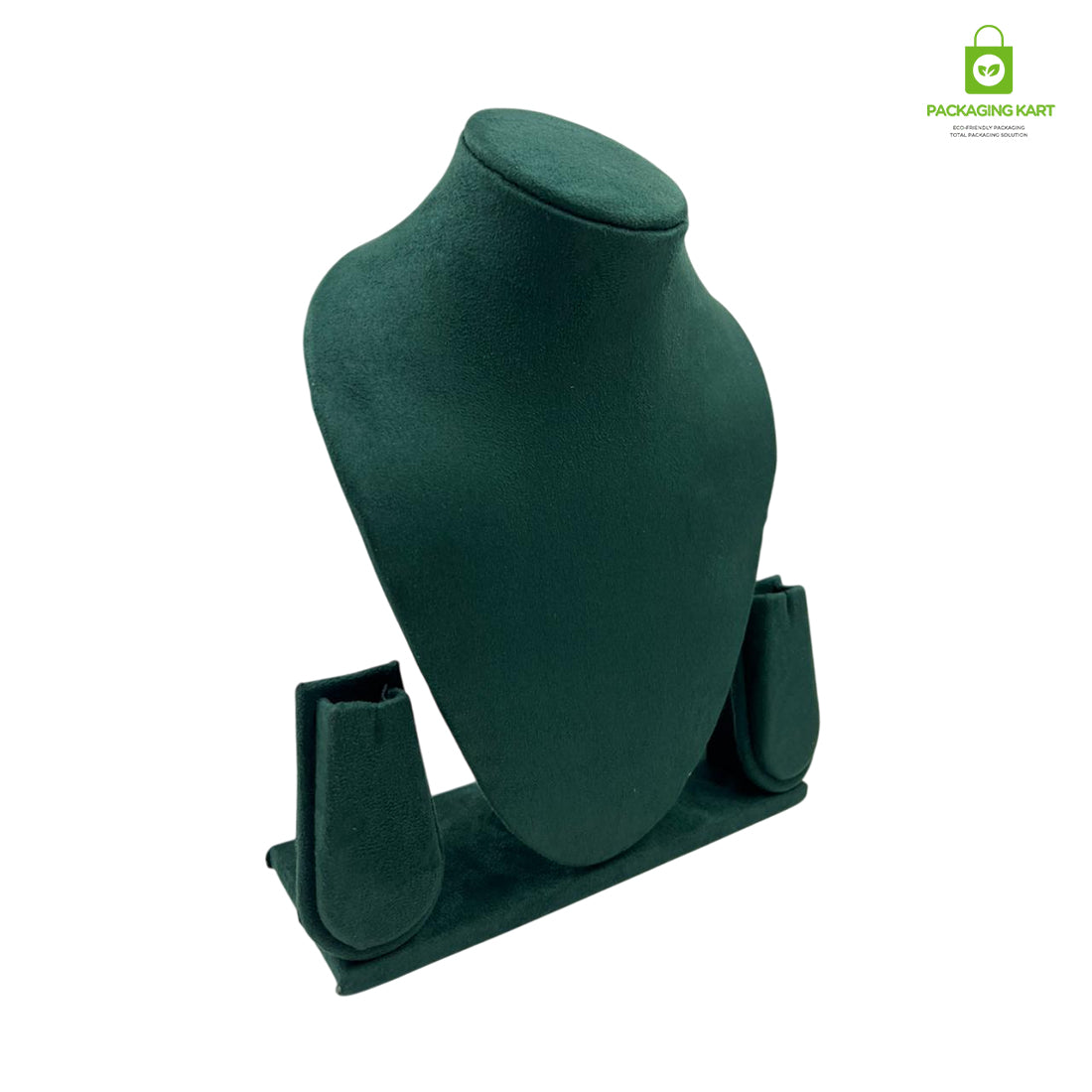 Luxury Velvet Green Jewellery Statue | Showcase Stand