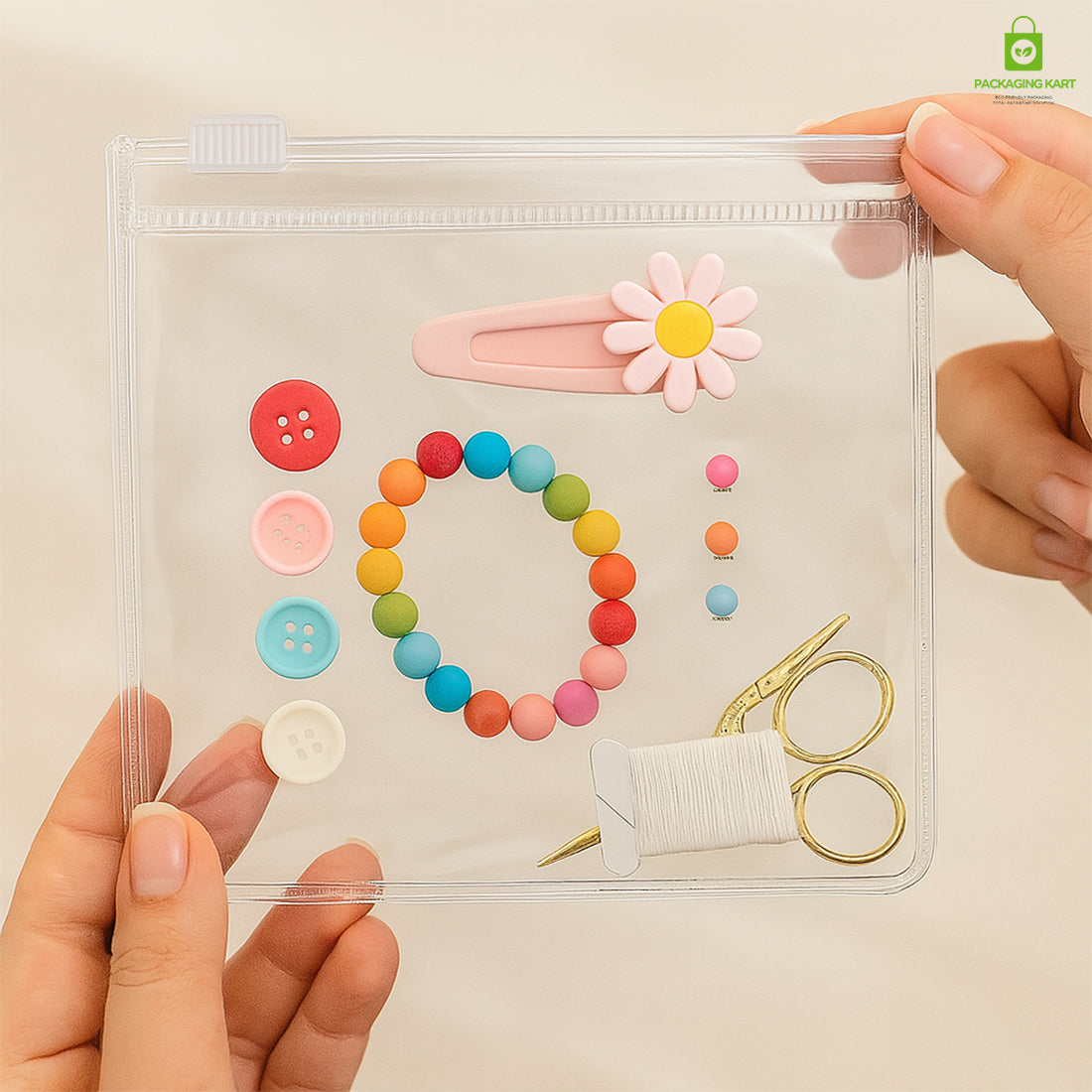 Jewellery Organiser Storage Pouches Clear Zip Lock Cover for Rings, Earings, Necklace, Transparent