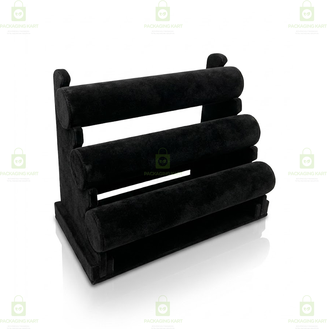 Designer Leather Velvet 3 Step Bangle Display Stand for Jewellery Shops