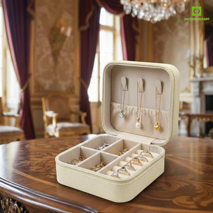Jewellery Organizer Case for Rings, Earrings, Necklaces & Bracelets