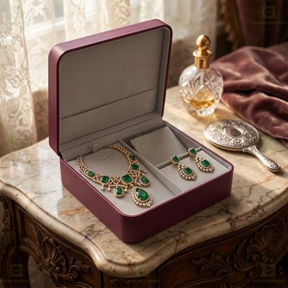 Multi-Compartment Jewellery Organizer Box – Rings, Earrings & Necklaces