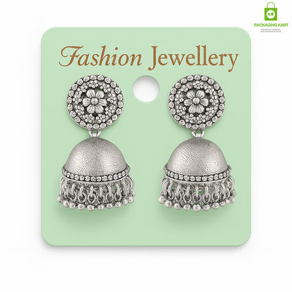 Green Stud Earrings Display Cards – Clean & Minimalist Jewelry Holder