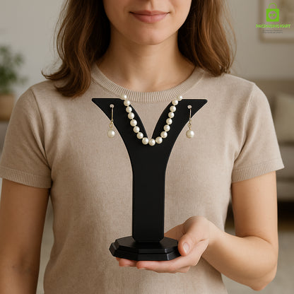 Minimalist Black Earring Holder – Y Shape Jewelry Organizer
