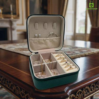 Jewellery Organizer Case for Rings, Earrings, Necklaces & Bracelets