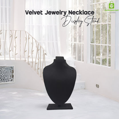 Black Velvet Jewellery Display Bust – Necklace & Pendant Stand