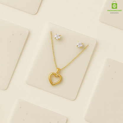White Plastic Jewellery Set Card – Elegant Display for Fashion Jewellery