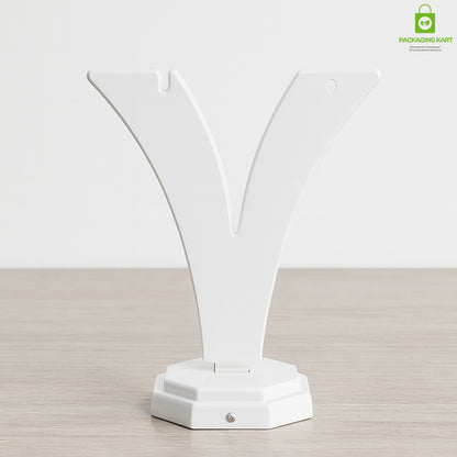 Minimalist White Earring Holder – Y Shape Jewelry Organizer