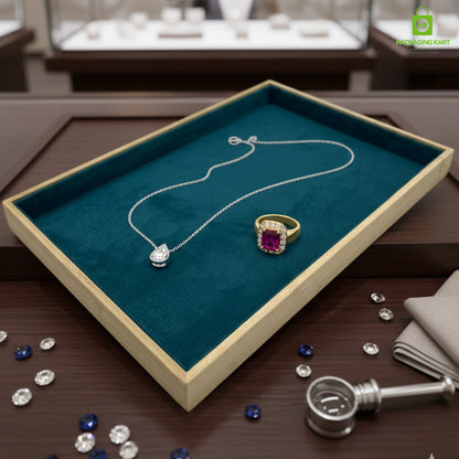 Luxury Green Velvet Box for Bracelet, Kada & Watch – Premium Jewellery Packaging