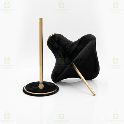 Premium Quality Velvet Foldable Jewellery Necklace Stand | Elegant Necklace Display Holder