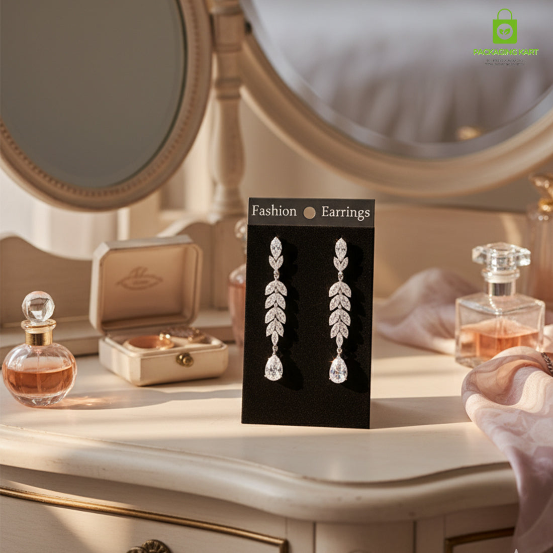 Luxury Black Velvet Display Card | Jewellery Packaging Board