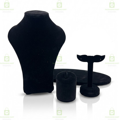 Multipurpose Velvet Leather Jewellery Combo Set | Premium Display for Ring Earrings Necklace