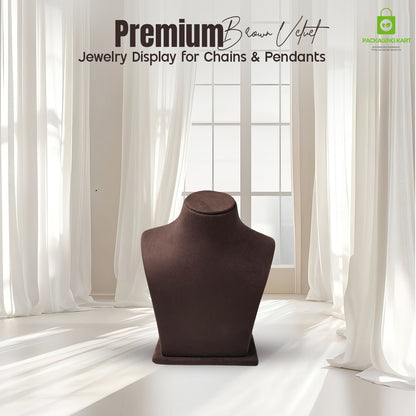 Luxury Brown Velvet Jewellery Set – Perfect for Wedding & Party