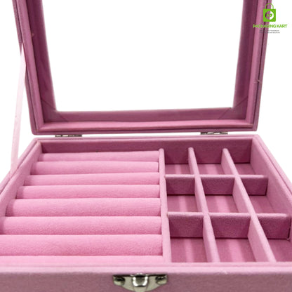 Elegant Watch and Bracelet Display Tray with Glass Mirror Base