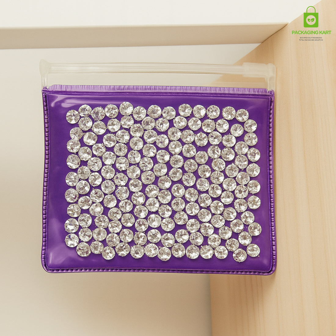 Blue Zipper Pouch for Jewellery Storage – Lightweight & Durable