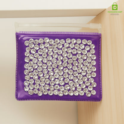 Blue Zipper Pouch for Jewellery Storage – Lightweight & Durable