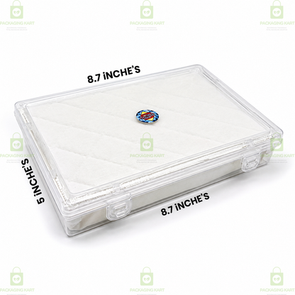 Transparent 6 Slot Jewellery Organizer Box with Soft Cushion Cotton | Protective Storage