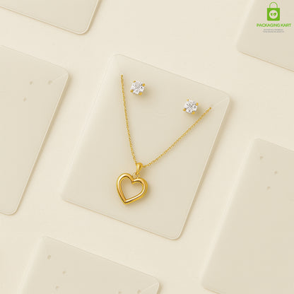 White Plastic Jewellery Set Card – Elegant Display for Fashion Jewellery