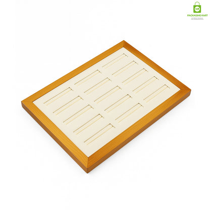 Elegant Wooden Kada Velvet Jewellery Tray – Perfect for Display