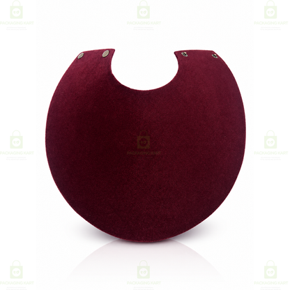 Premium Quality Leather Velvet Foldable Necklace Statue for Jewellery Display | Elegant Necklace Stand