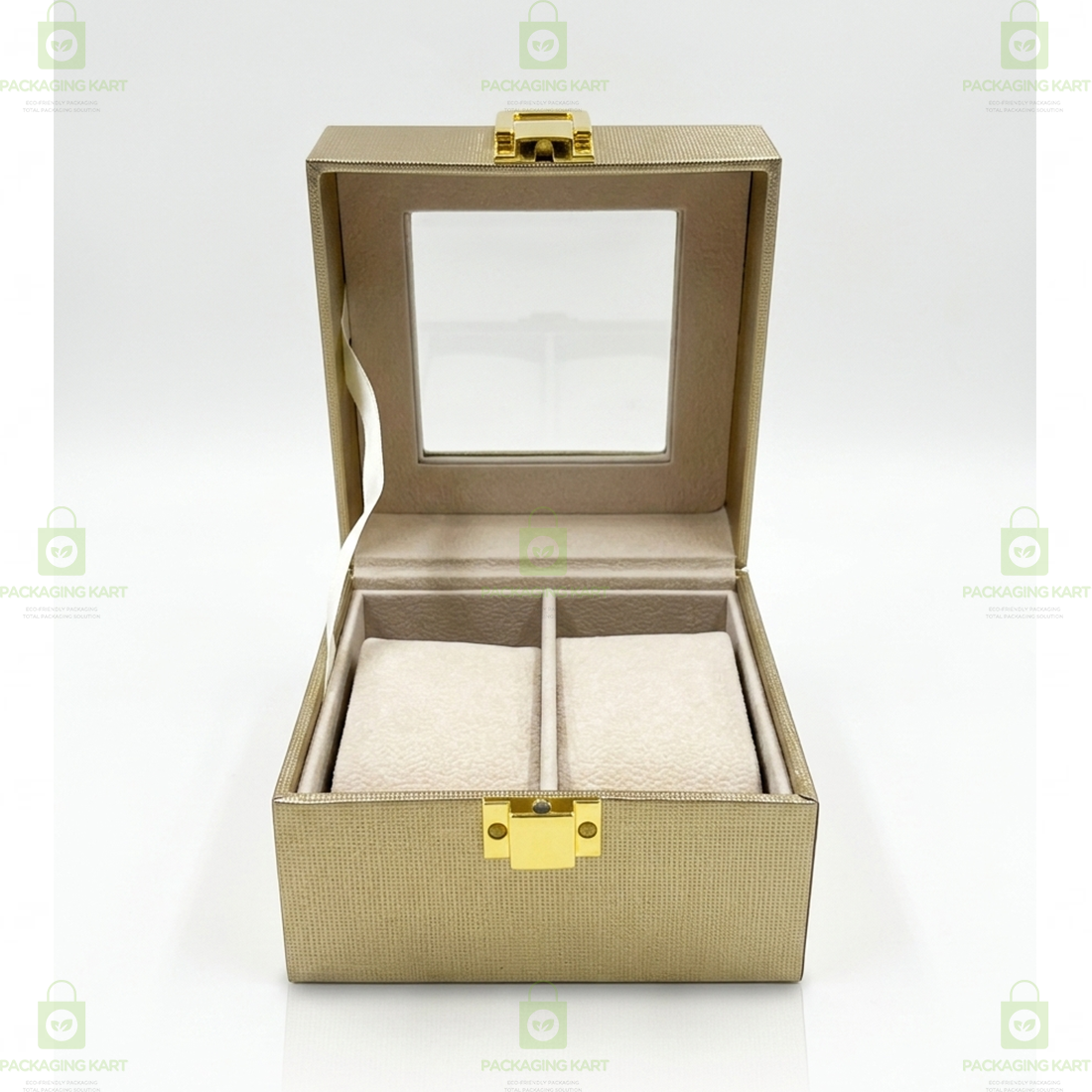 Premium Leather Velvet 2 Slots Watch Box for Men & Women – Luxury Watch Storage Case
