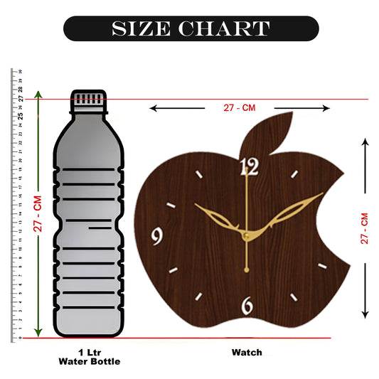 Large Wooden Analog Wall Clock – Antique Finish