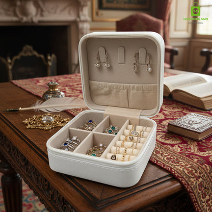 Jewellery Organizer Case for Rings, Earrings, Necklaces & Bracelets