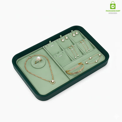 Green Necklace Display Tray | Pendant & Chain Jewellery Organizer