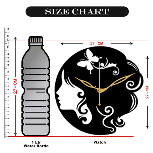 Elegant Black Decorative Wall Clock for Office