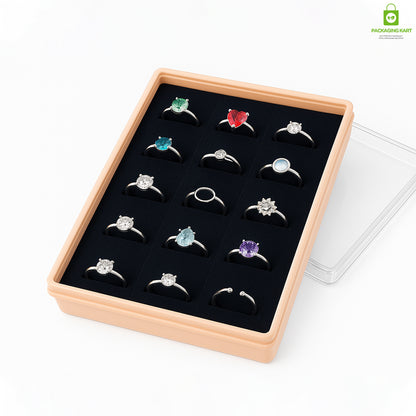 Elegant Blue Velvet Ring Box – Premium Jewellery Gift Packaging