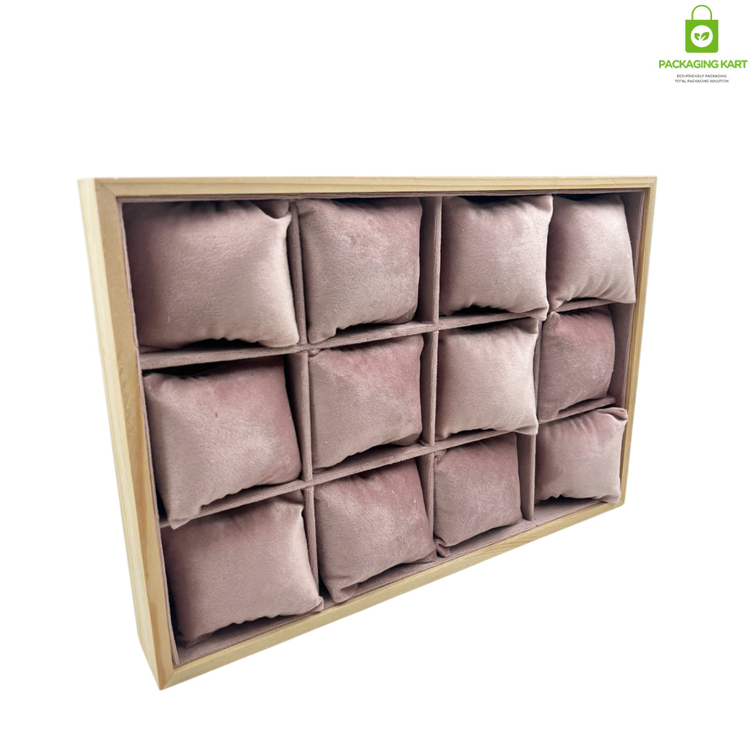 Wooden Jewellery Display Tray for Showroom Use – Watch, Kada & Bracelet (12 Slots)