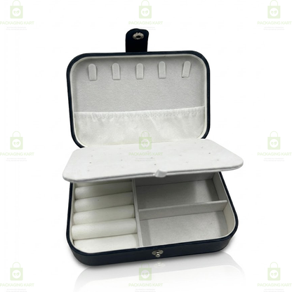 Premium 2 Step Jewellery Box for Women – Velvet Organizer Gift Case for Rings, Earrings & Necklace