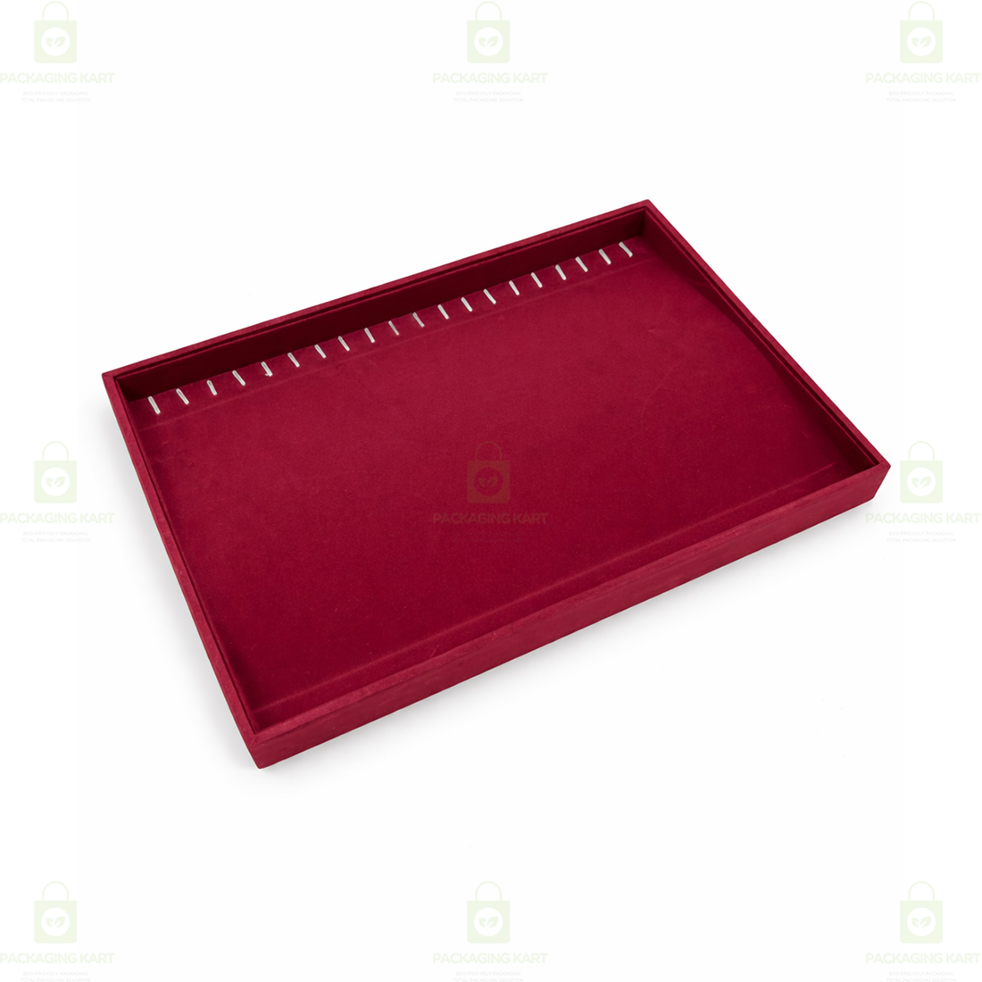 Premium Velvet Wooden Chain Tray for Jewellery Display | Elegant Necklace Organizer