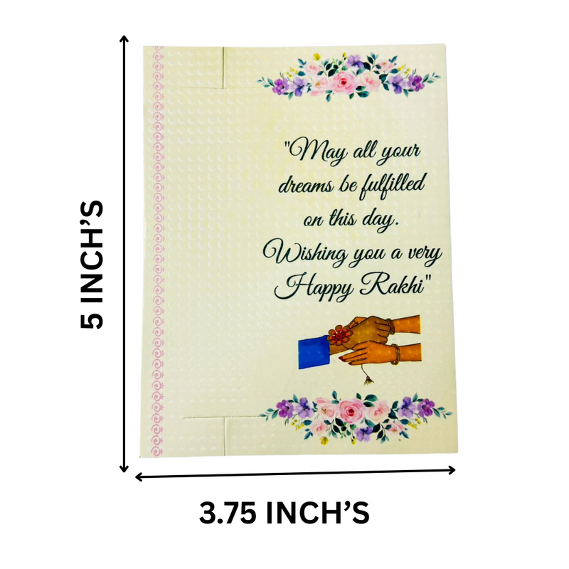 Floral Design Rakhi Card – Celebrate Sibling Bond