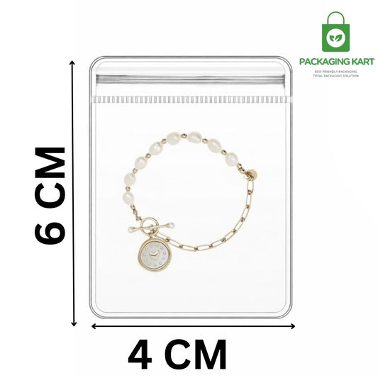 Transparent Jewellery Storage Pouches | Clear PVC Zip Lock Covers for Rings, Earrings, Necklaces & Accessories | Durable Jewellery Organizer Bags