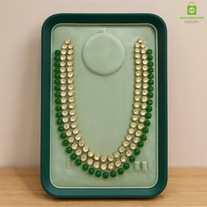 Green Necklace Display Tray | Pendant & Chain Jewellery Organizer