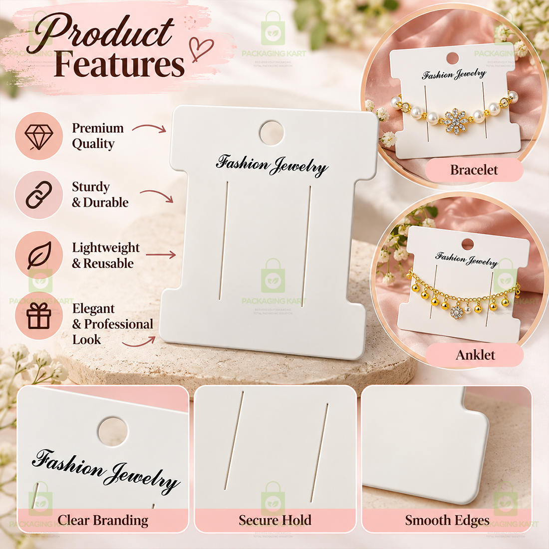 Earrings and Studs Display Cards for Jewellery Packaging