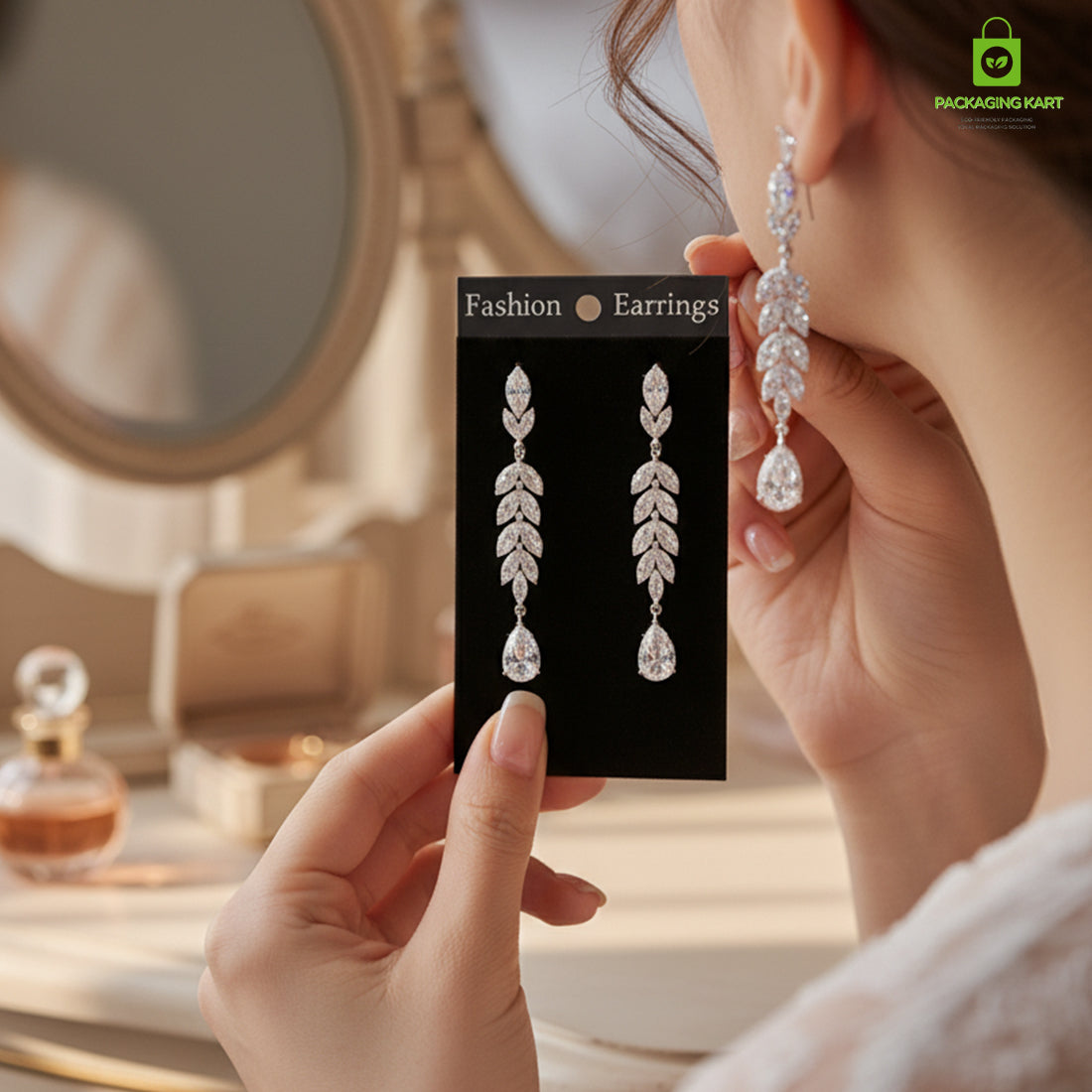 Luxury Black Velvet Display Card | Jewellery Packaging Board