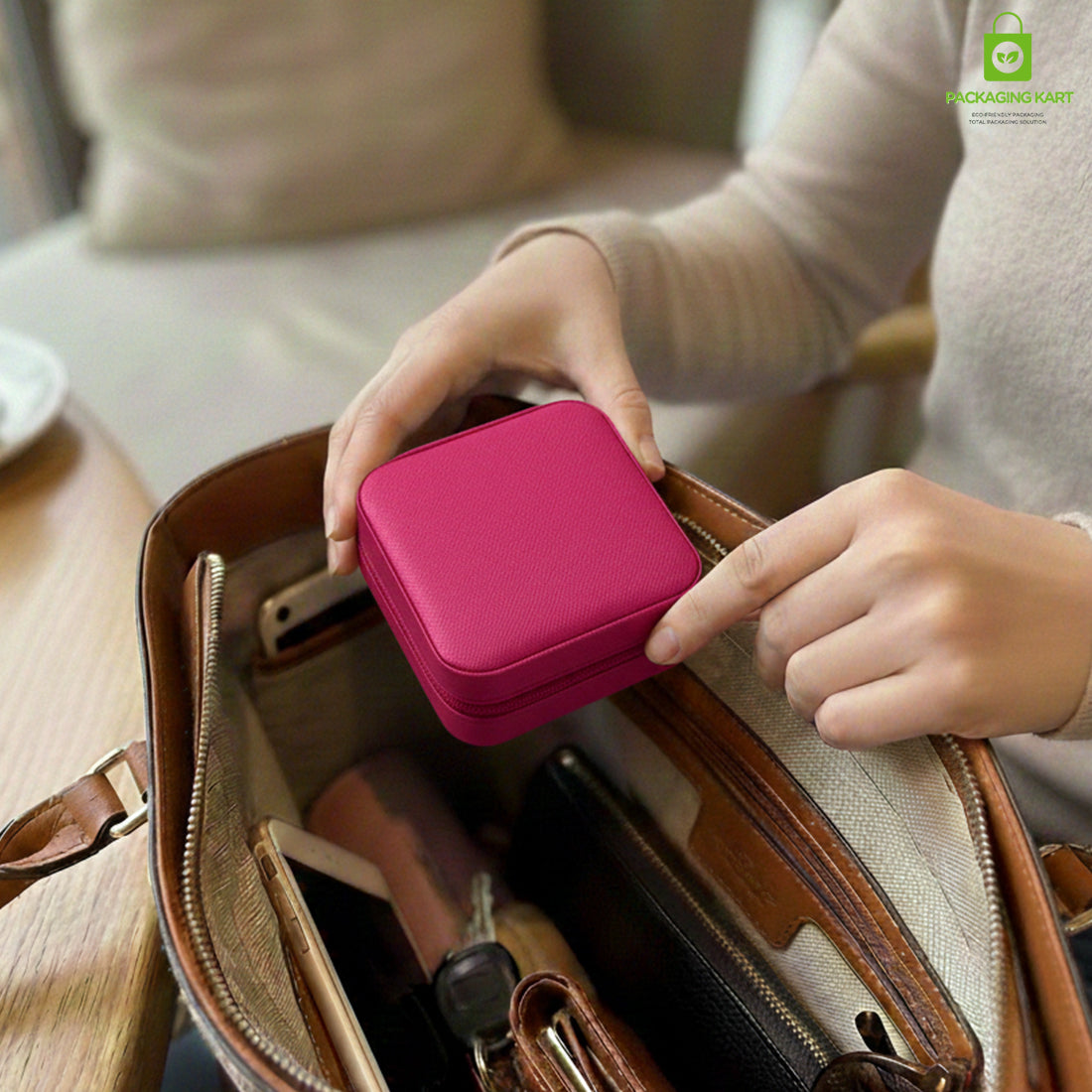 Jewellery Organizer Case for Rings, Earrings, Necklaces & Bracelets