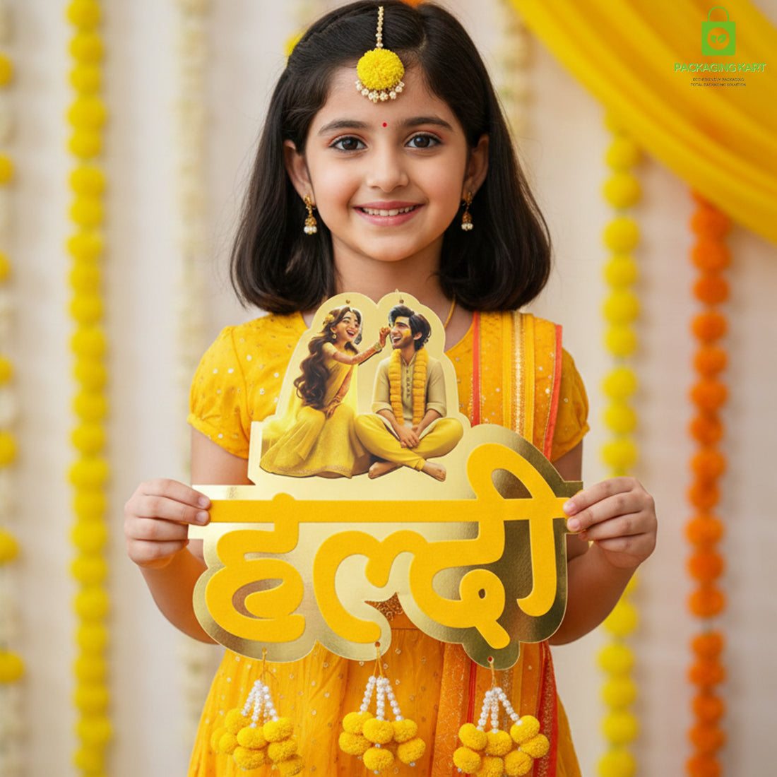 Unbreakable Haldi Mehndi Ceremony Decoration Board for Wedding/Marriage/Shaadi/Shadi Celebration for Haldi Mehandi Ceremony Decoration