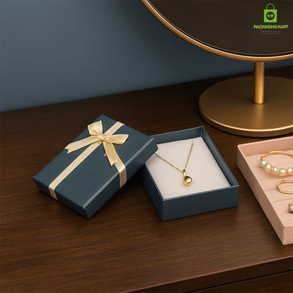 Elegant Grey Jewellery Organizer Box for Rings, Necklaces & Earrings