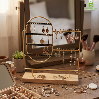 Luxury Gold Plated Frame Earrings Stand for Women Jewellery