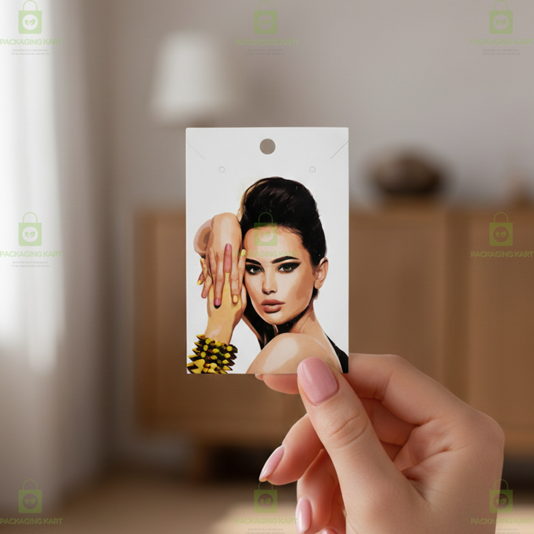 Velvet Finish Mangalsutra Necklace Card | Baby Card for Jewellery Packaging