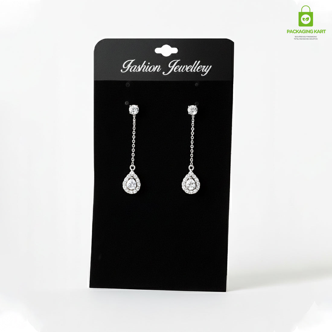 Black Velvet Jewellery Card | Premium Earring & Pendant Display