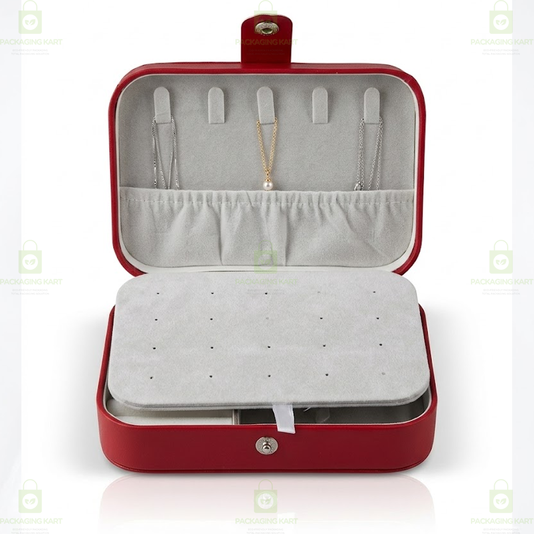 Premium 2 Step Jewellery Box for Women – Velvet Organizer Gift Case for Rings, Earrings & Necklace