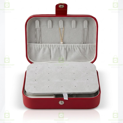 Premium 2 Step Jewellery Box for Women – Velvet Organizer Gift Case for Rings, Earrings & Necklace