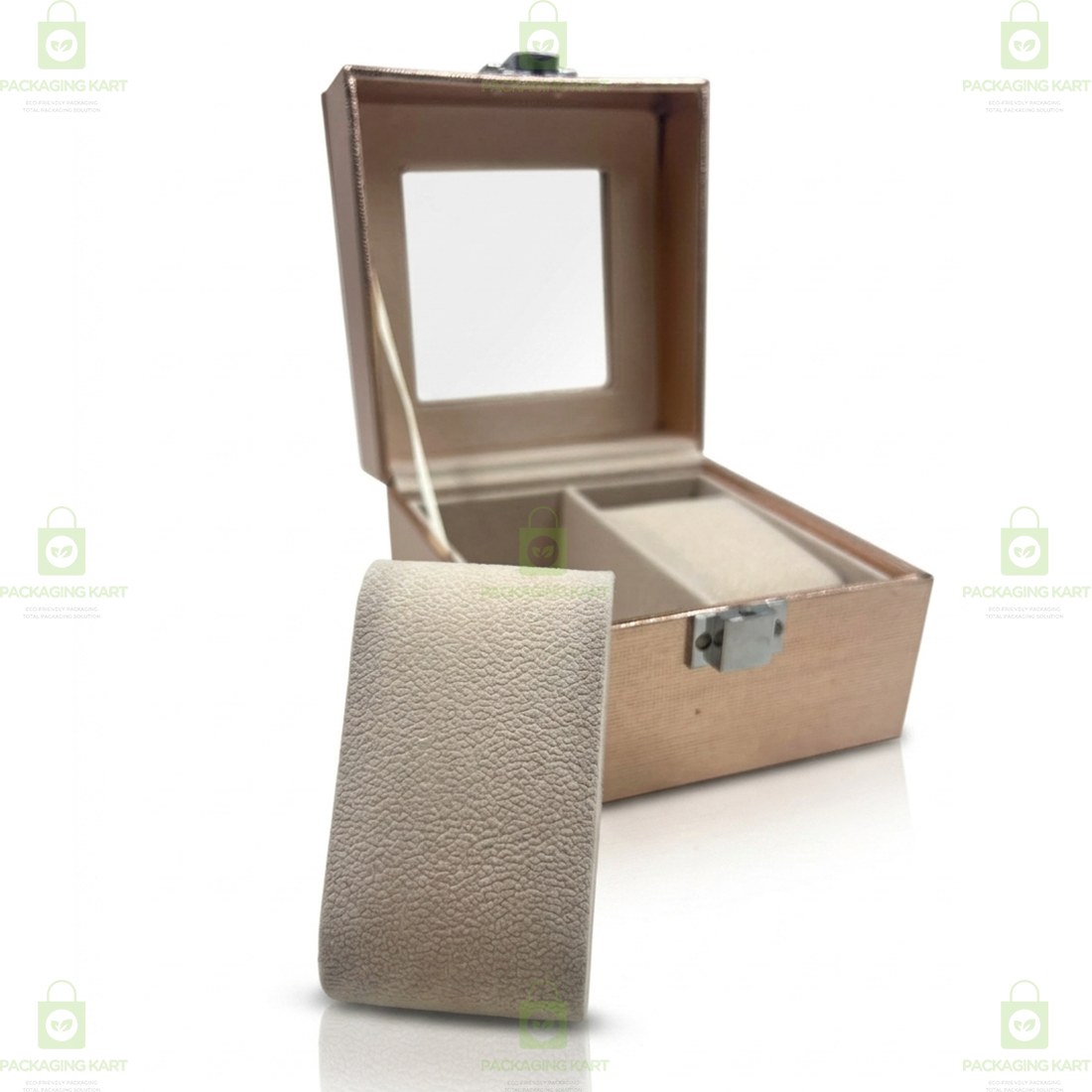Luxury 2 Slots Watch Organizer Box with Velvet Cushion – Premium Leather Finish